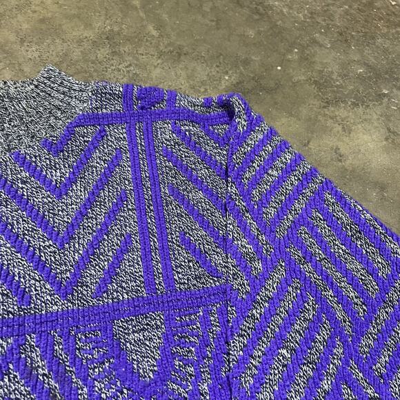 Vintage 80s Great American Sweater Grey/Purple Sweater - Picture 2 of 4